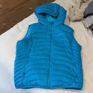 Marmot Teal Hooded Puffer Vest